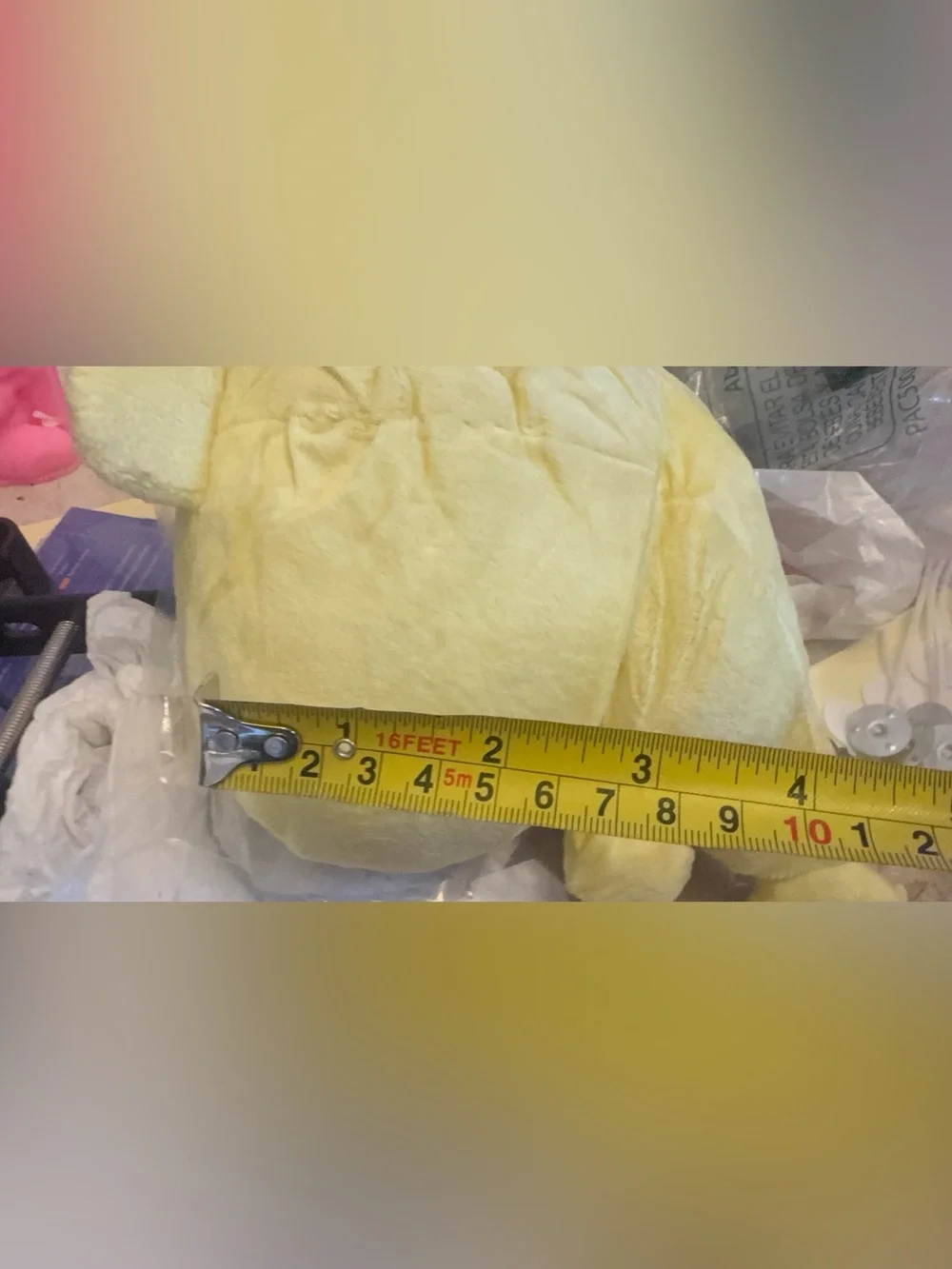 New Open Bag Yellow Baby Shark Plushy